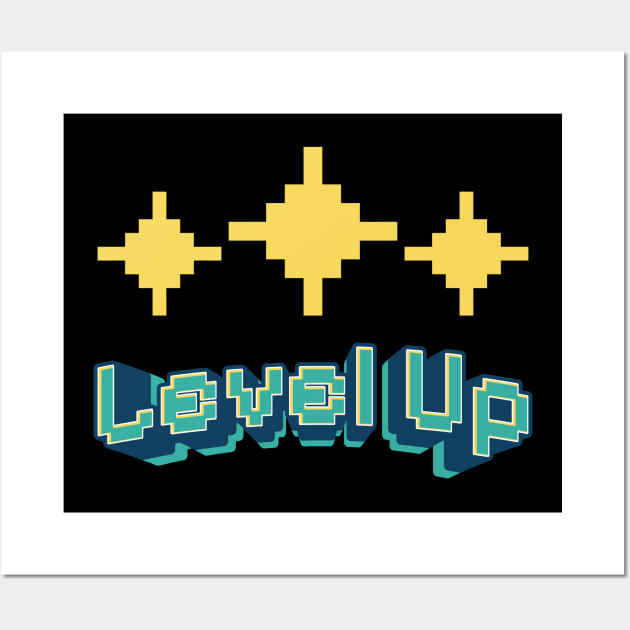 Level Up Game Retro Pixel Wall Art by syahrilution